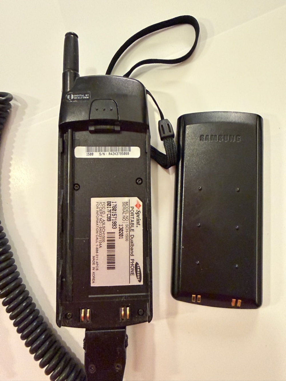 Vintage Samsung Sprint Car Phone Portable Dualband Mobile Retro Collectible Prop - Picture 5 of 5